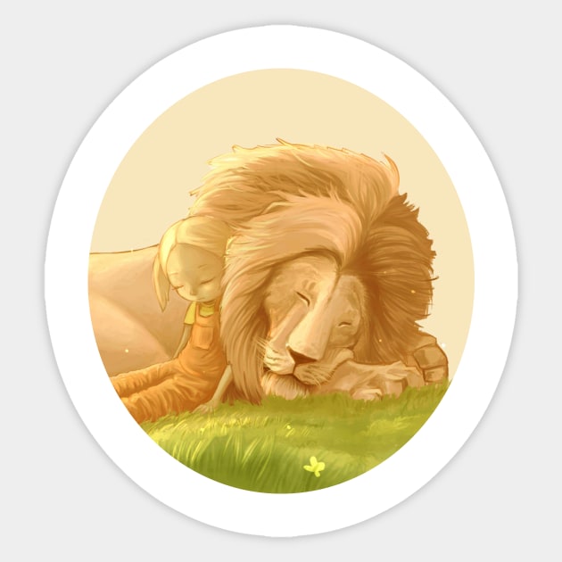 Sleepy Lion Sticker by vreatice